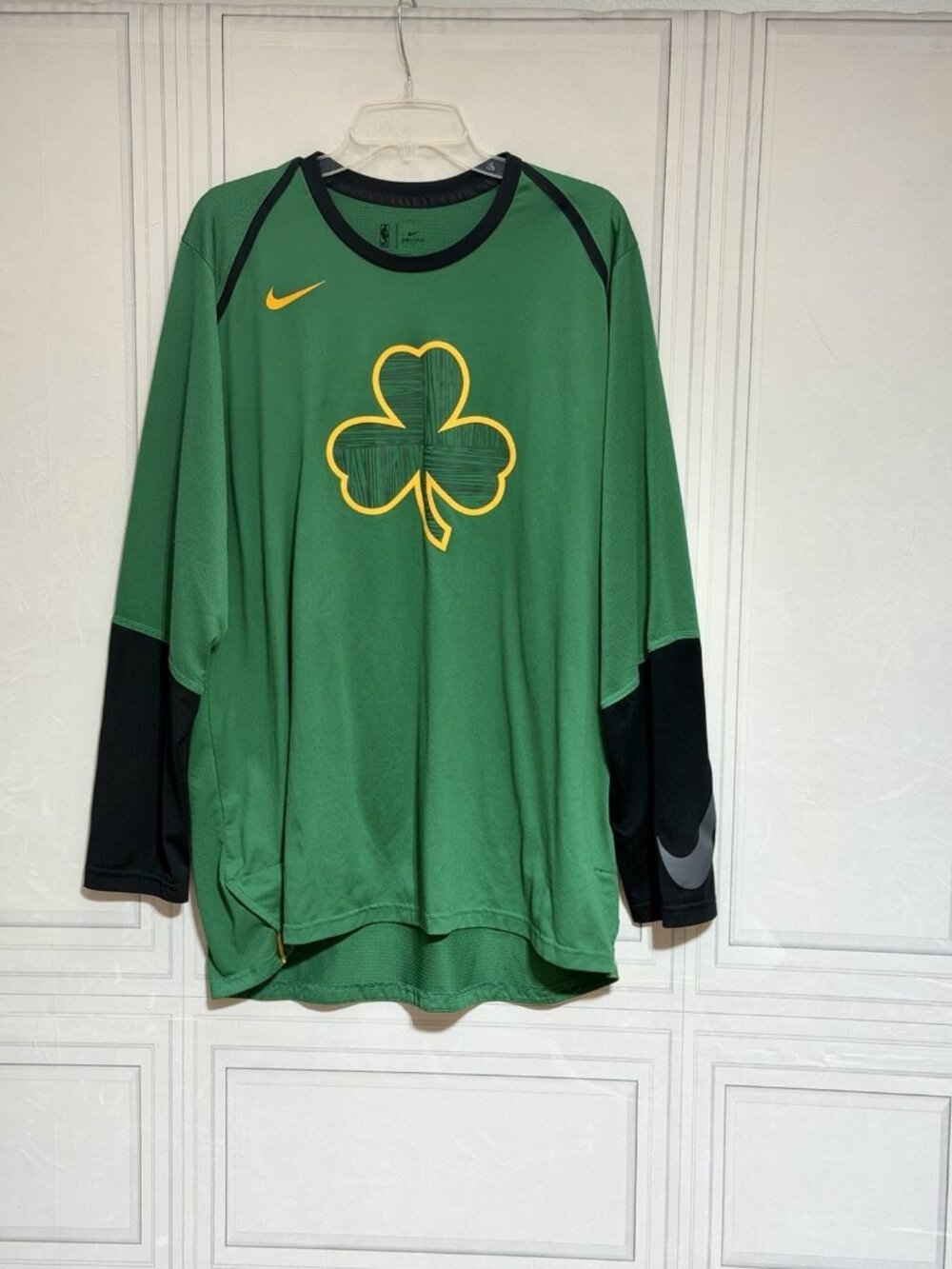 Nike BOSTON CELTICS City NBA Team Shooting Shirt Men’s XL Dri-Fit Green Black
